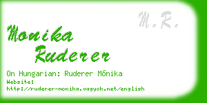 monika ruderer business card